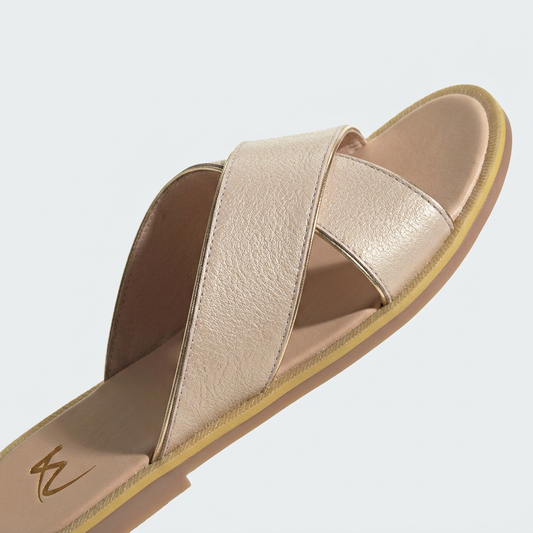 Sandalia oro rosa