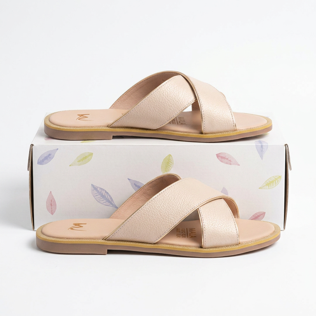 Sandalia oro rosa